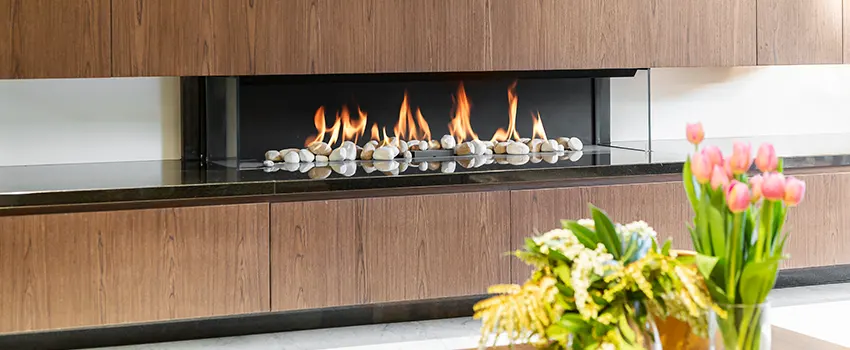 Double-height Fireplace Design Refurbishment in Markham, Ontario